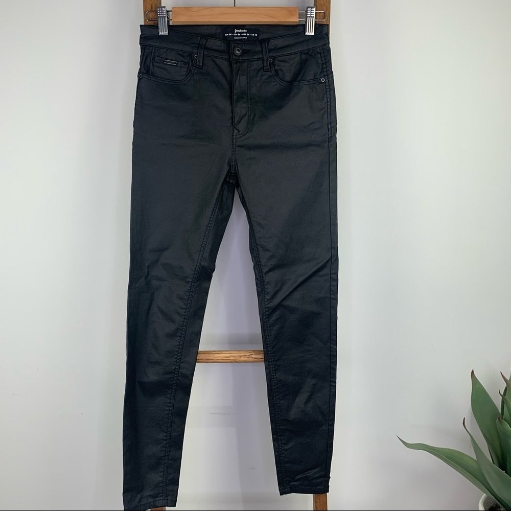 Leather Look Skinny Jeans